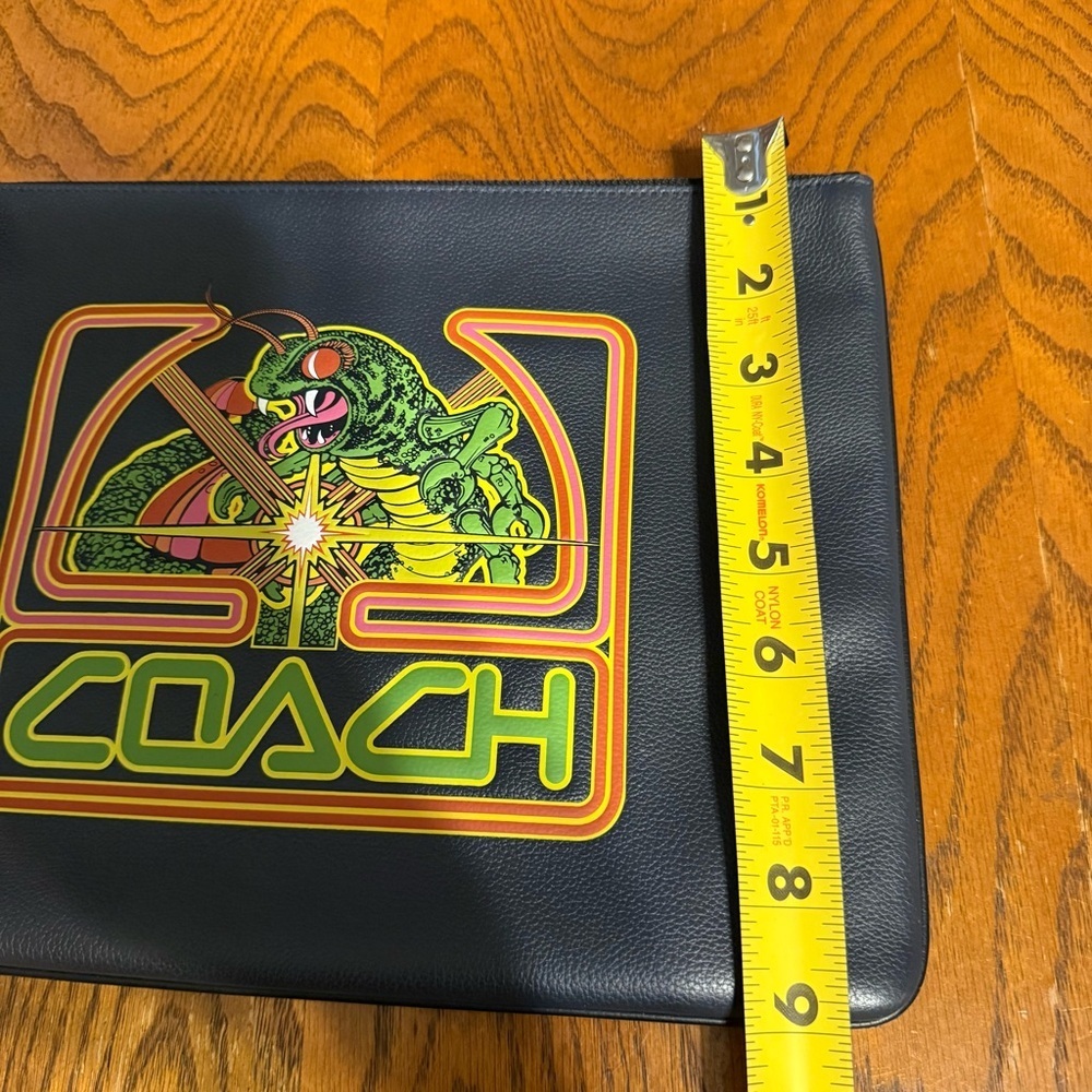 COACH x Atari Centipede Leather Large Pouch Clutch - Picture 13 of 14
